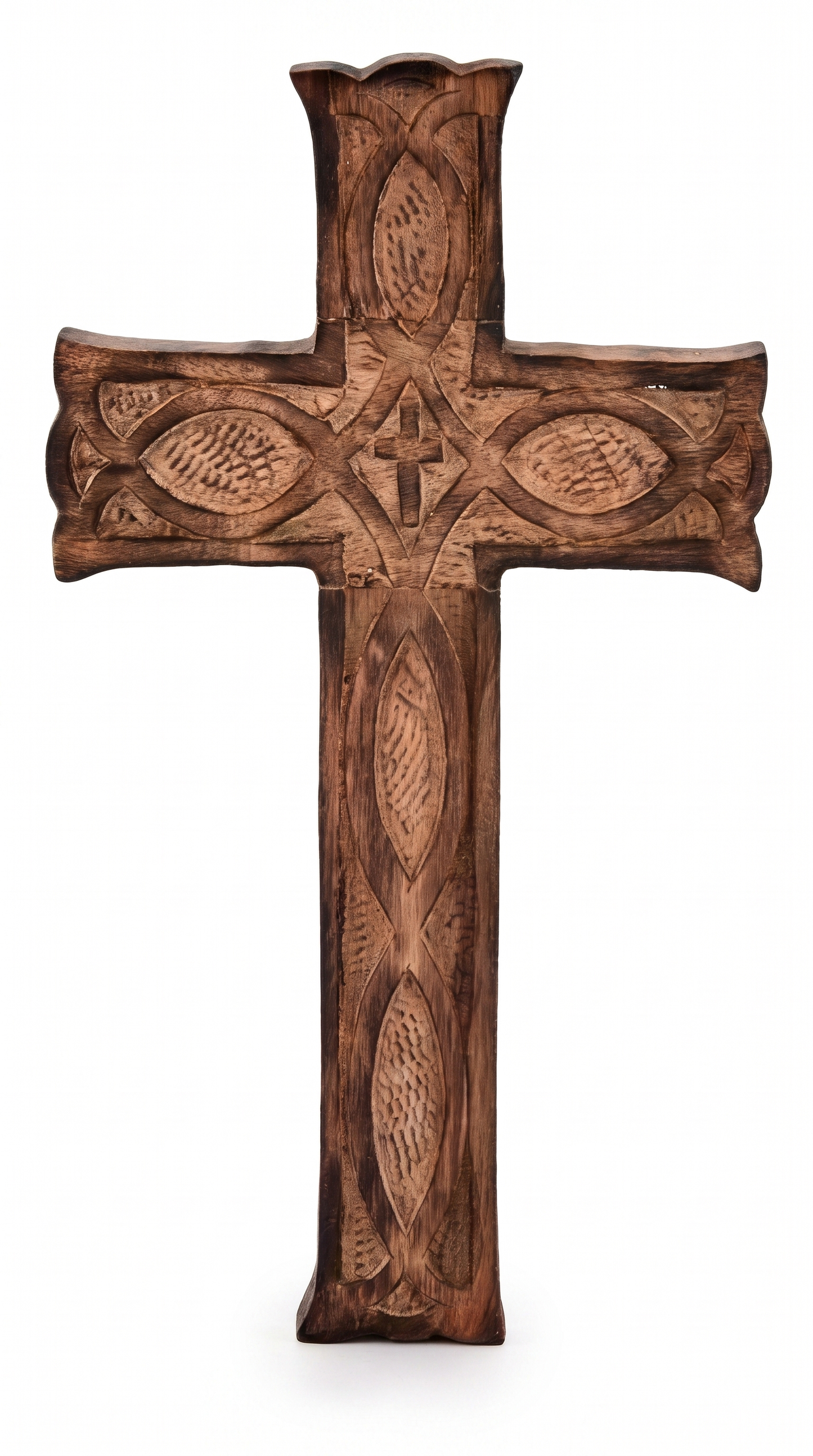 Grace's Hand Carved Wooden Cross